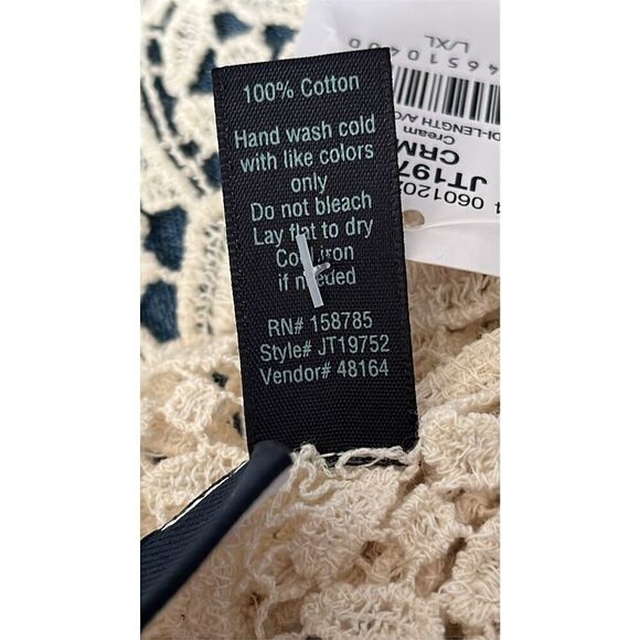 New Daytrip by Buckle Women's Large XL Cream Open Front Cardigan Duster Weave - Picture 5 of 8